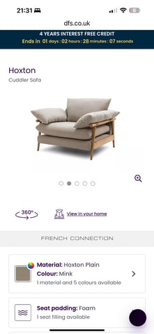 French Connection Hoxton Cuddle Arm Chair in Glasgow Gumtree