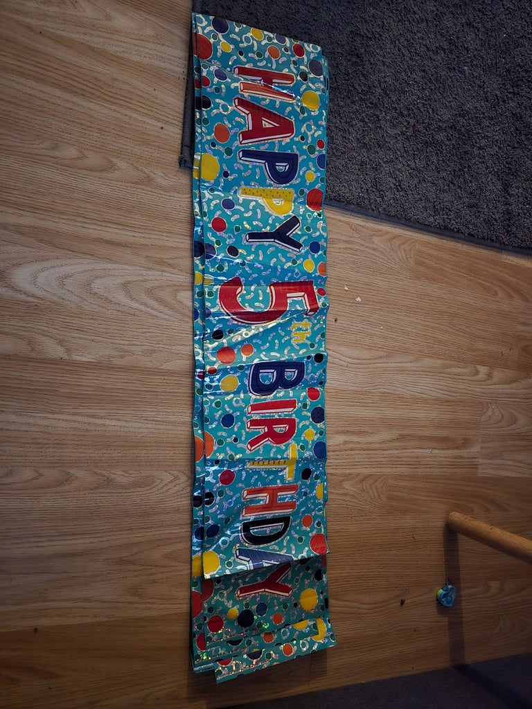 Free happy 5 birthday banners x5