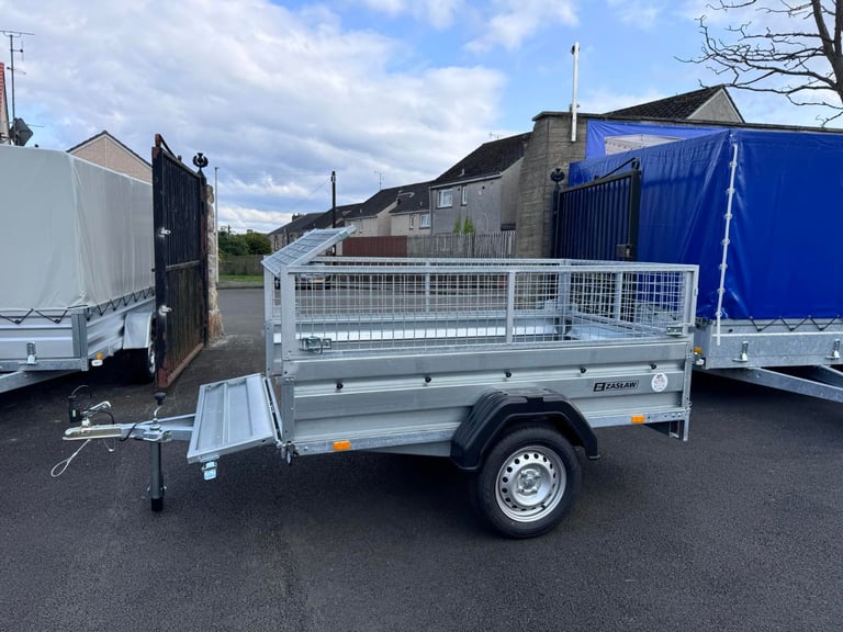 Brand New Zaslaw 205SU 7ft x 4ft single axle tipping trailer with 40cm mesh