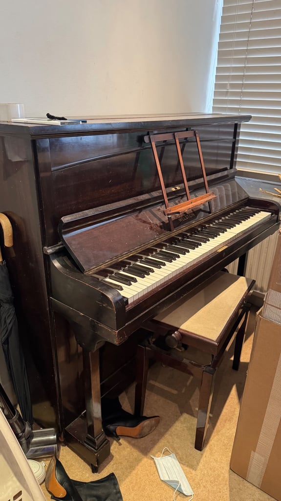 Piano with stool all works