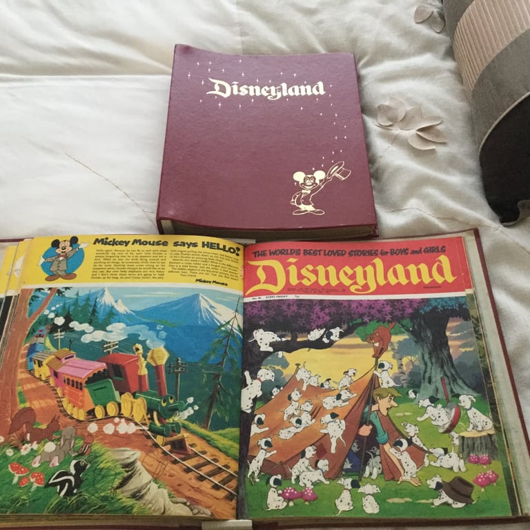 image for vintage disneyland comics in original hard backed folders