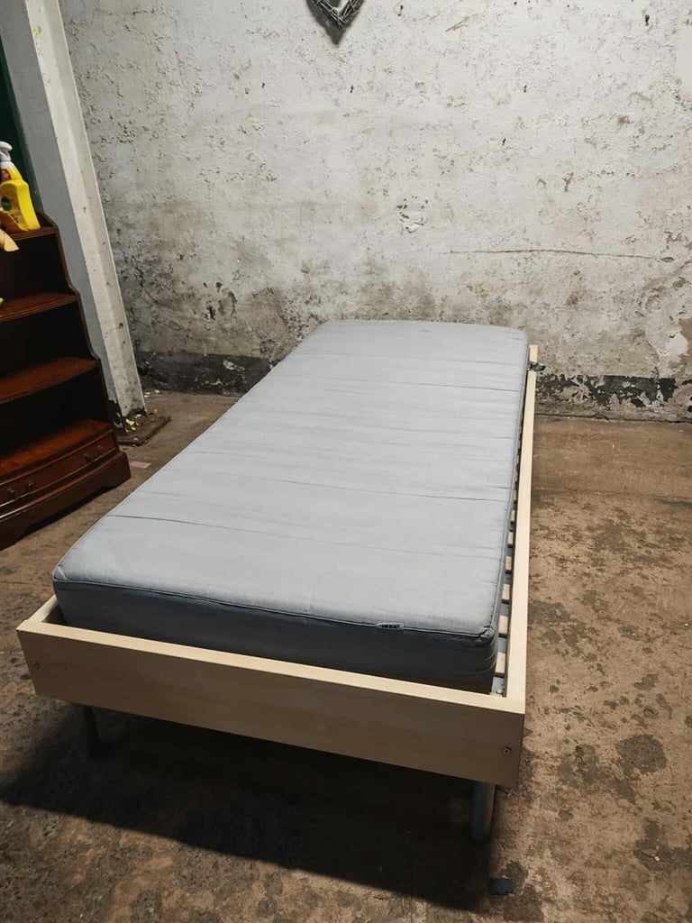 image for Ikea sultan single bed and mattress