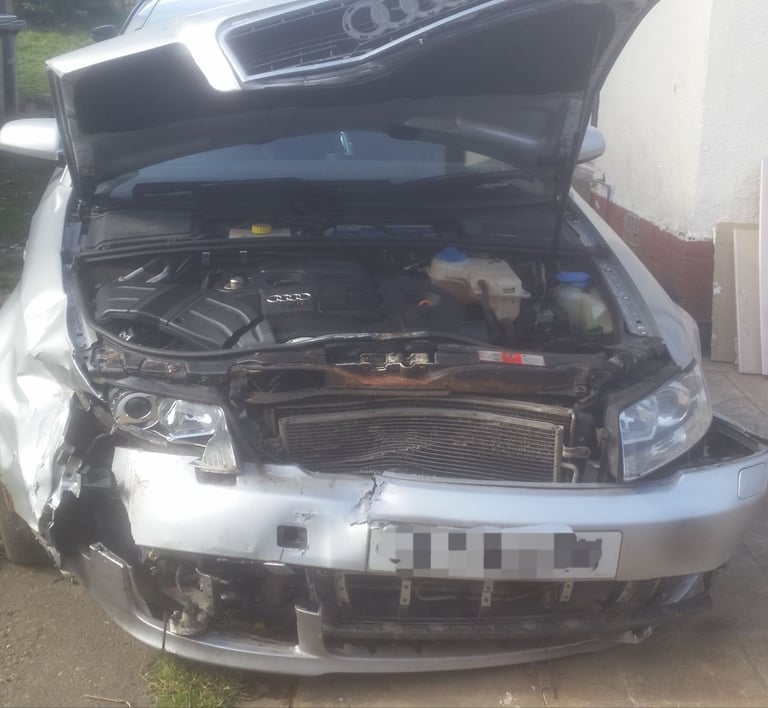 Audi a4 1.9 tdi quattro 6 speed manual gearbox front end damage non recorded 