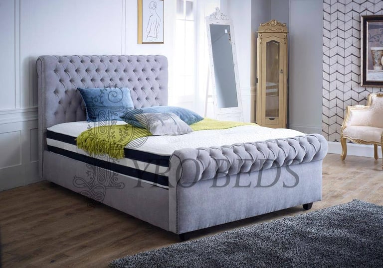 Brand New Double/King/Single Beds With mattress Different Colours Available 24 Hour Delivery