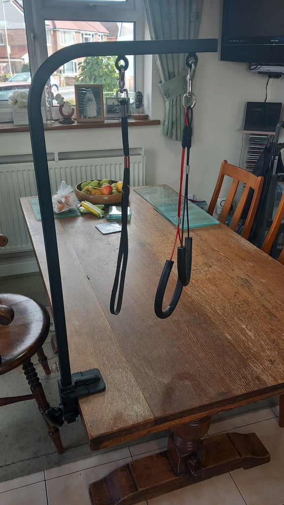 DOG GROOMING STAND (TABLE MOUNTED)