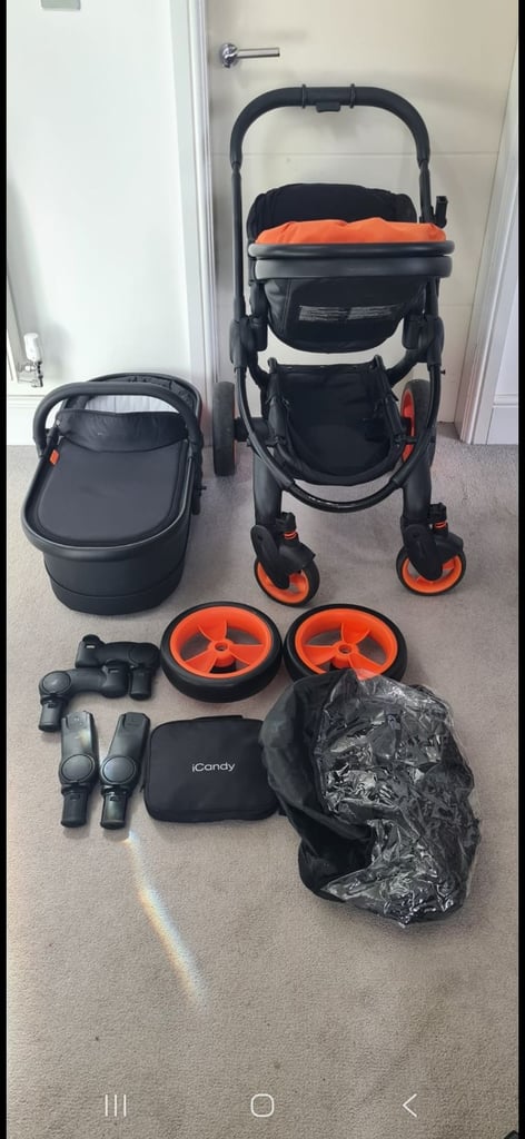 ICandy Peach 5th Anniversary Limited Edition Designer Collection (DC) pram Orange and Black