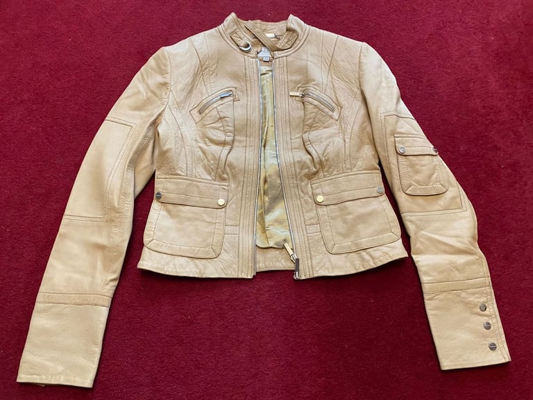 image for Karen Millen Soft Real leather biker jacket size 10