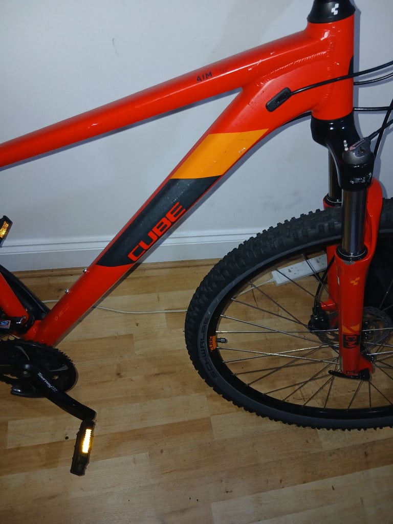 2020 Cube Aim Race Hardtail Mountain Bike – Red/Orange