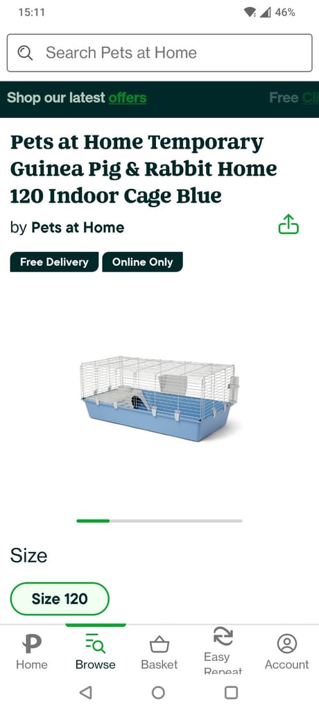 Guineapig cage bk in blue