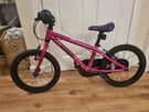 Pink bike 16” wheels 