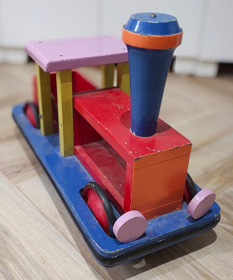 Vintage wooden ride on train 