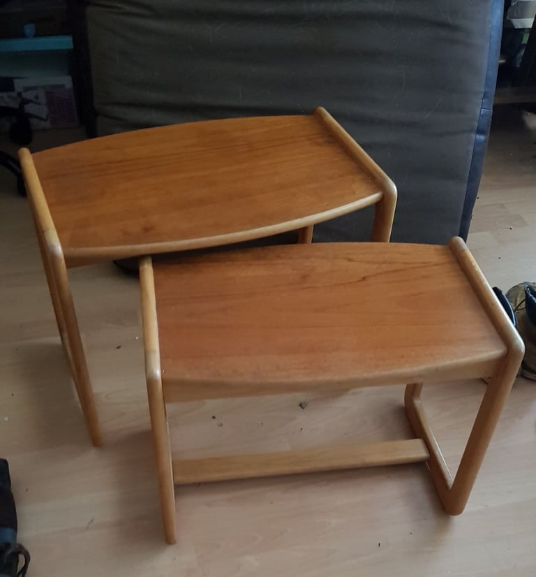 image for Mid century swedish teak nesting tables 