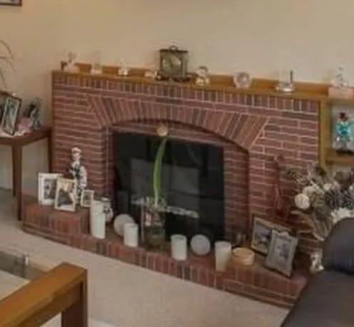 Brick effect Fire surround