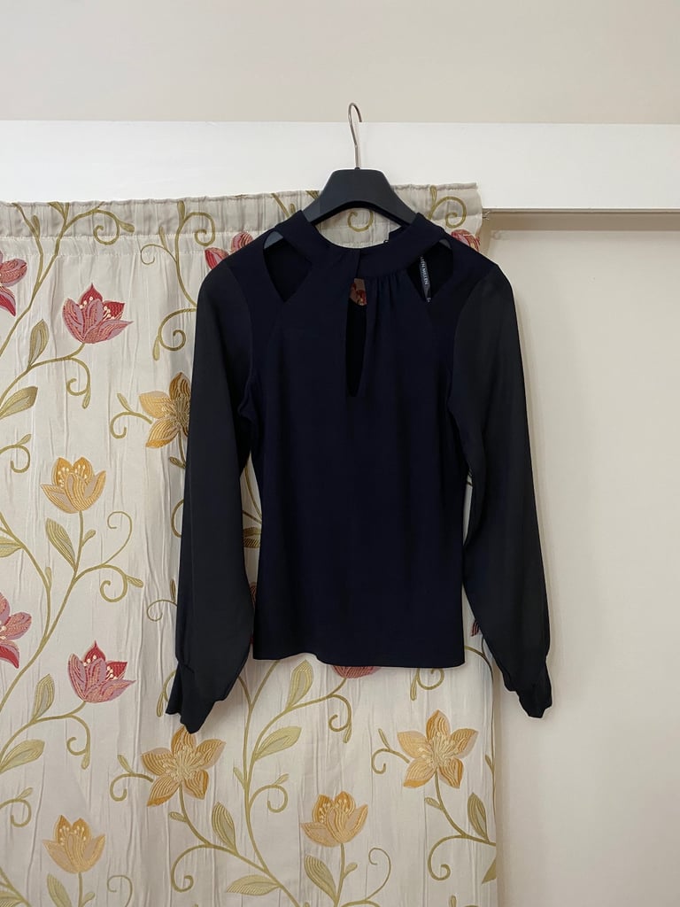 image for KAREN MILLEN black blouse/top, 10, Excellent Condition
