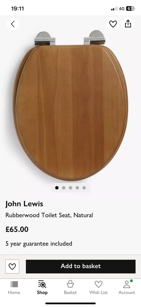 image for John Lewis toilet seat