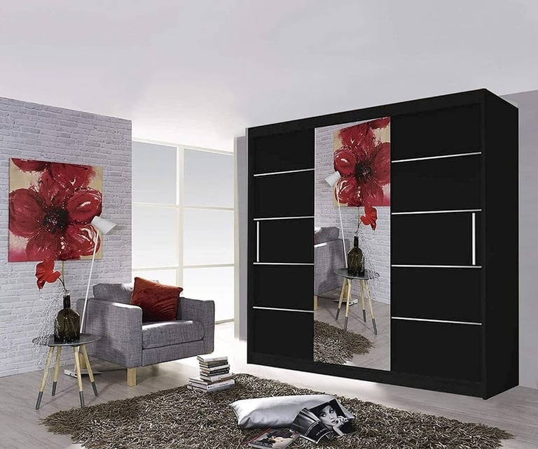 SALE ON Brand New 3/2 Doors Sliding Wardrobe Matte Finish with Mirrors in 6 diff Sizes