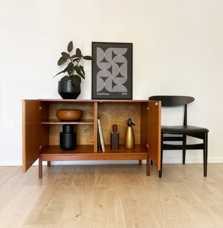Mid century teak sideboard / record cabinet / TV unit in Danish style