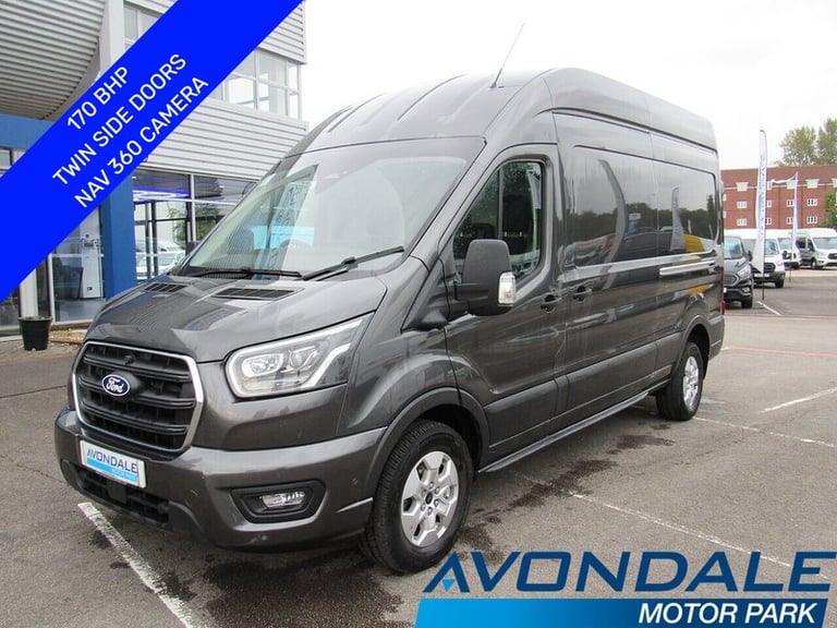 2024 Ford Transit 350 EcoBlue Limited L3 H3 170 BHP GREY VAN WITH HEATED STEERING AND SEATS T Pan...