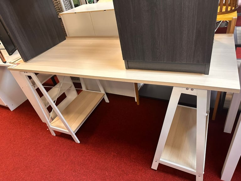 image for Trestle Table Office Desk - White 