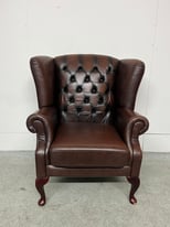 CHESTERFIELD QUEEN ANNE / WING BACK CHAIR DELIVERY AVAILABLE 🚚