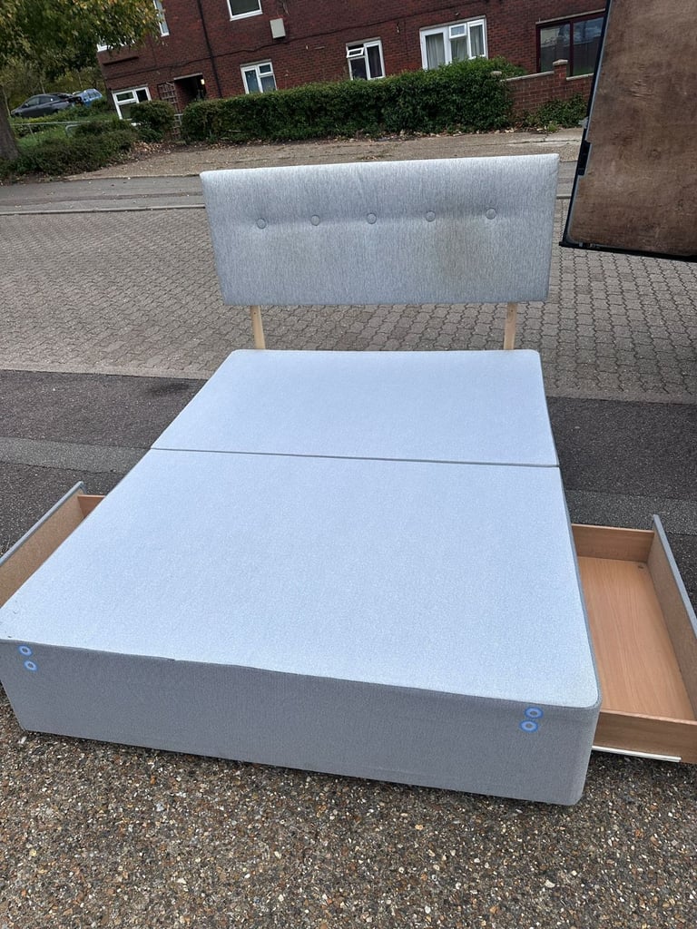 King size bed frame with headboard for £80