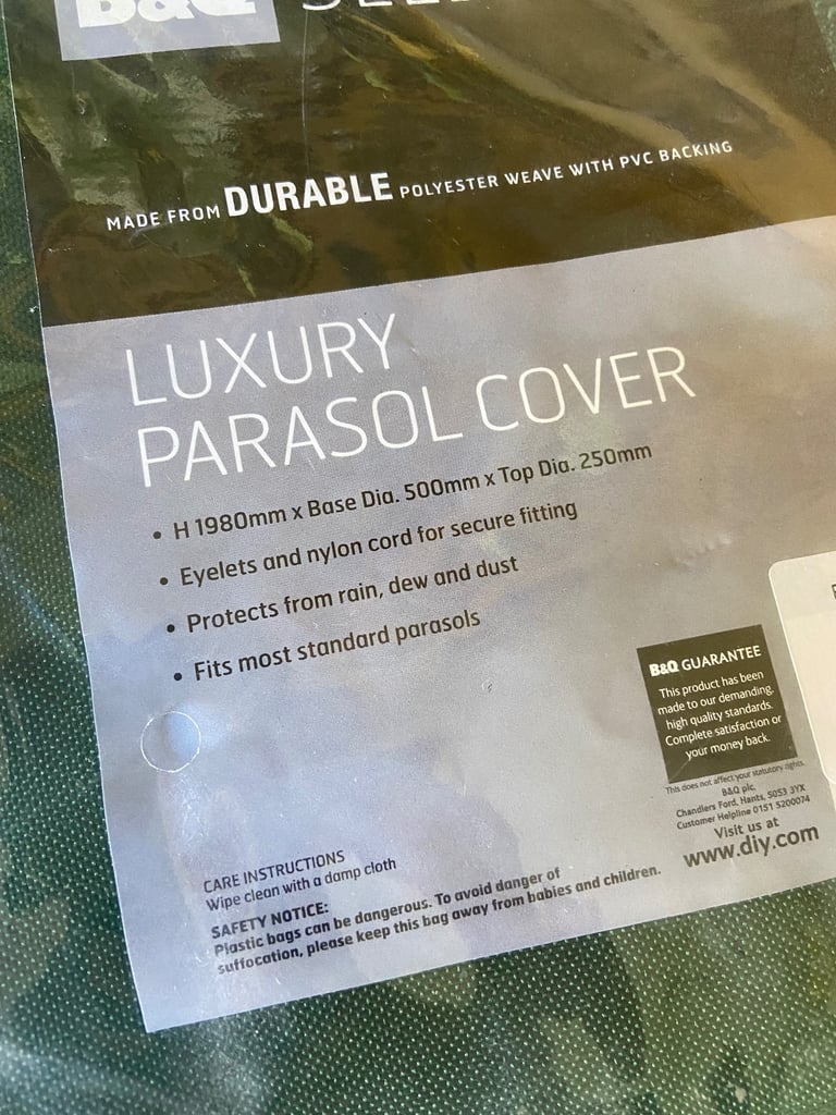 Luxury Parasol Cover - UNUSED In Packaging 