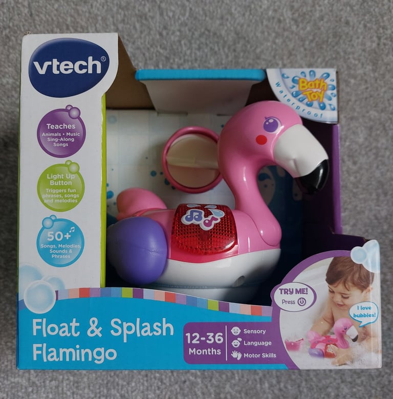 image for Vtech Float & Splash Flamingo Musical Bath Toy
