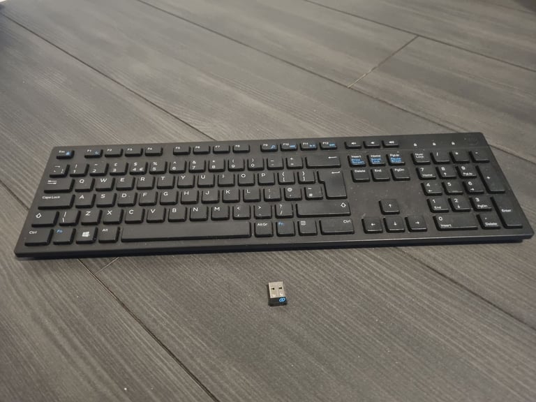 image for Dell Wireless keyboard with usb dongle for gaming pc computer desktop laptop workstation console 