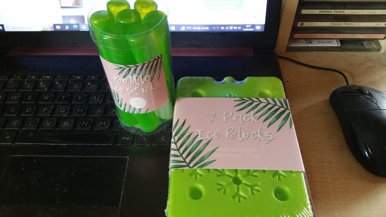 image for Brand new & sealed bottle ice sticks & 2 Ice packs