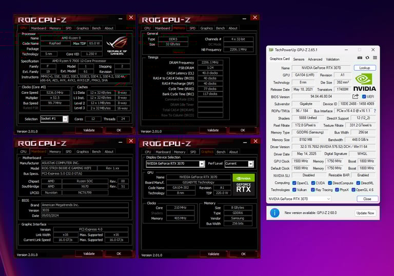 💻 High-End Gaming PC – Ryzen 9 7900 / RTX 3070 / 32GB DDR5 – MINT