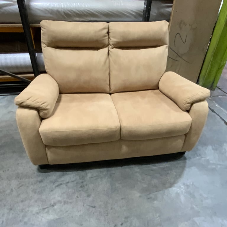 Beige Material Velvety Sofa