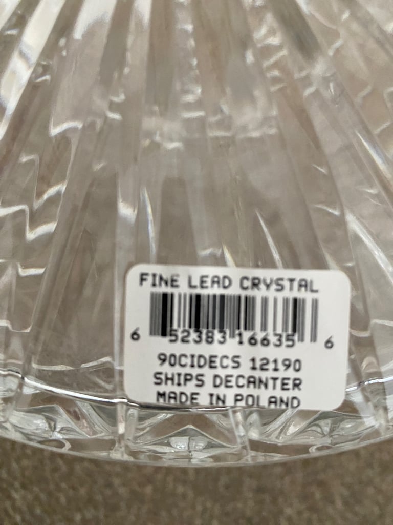 Royal Doulton Fine Lead Crystal Ships Decanter  - Unused in box