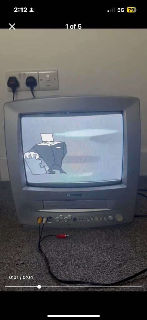 Daewoo 14” crt vcr combi retro gaming tv