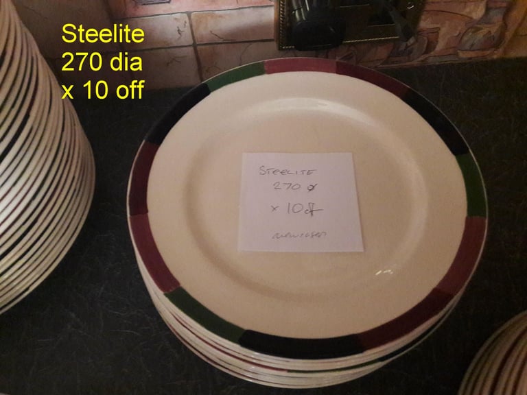 New Used 85x Plates Professional Grade Restaurant Kitchen Plates Crockery Steelite Grayshott lot
