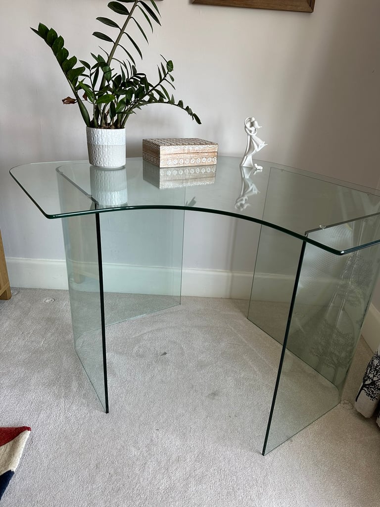 John Lewis glass corner desk