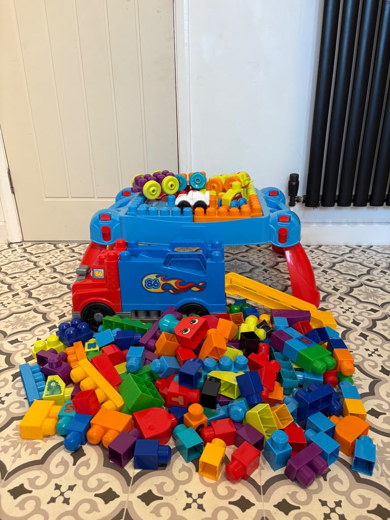 image for Mega Bloks Table, Truck and blocks bundle
