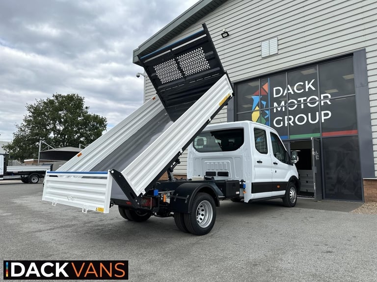 75 Reg, Ford Transit L3 Double Cab Steel Tipper, Tow Bar
