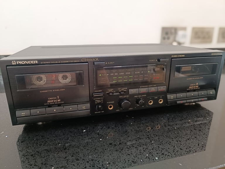 Vintage Pioneer CT-W630R Double Cassette Deck