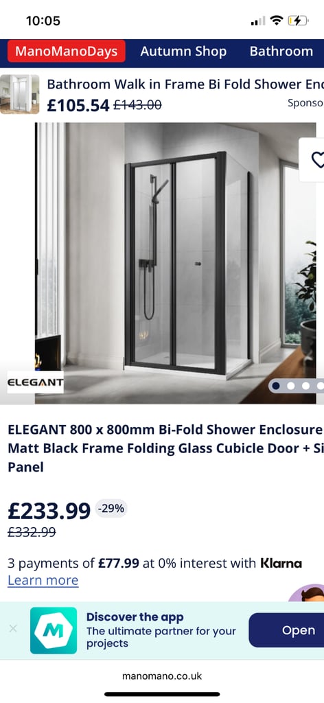 image for Matt black shower brand new 