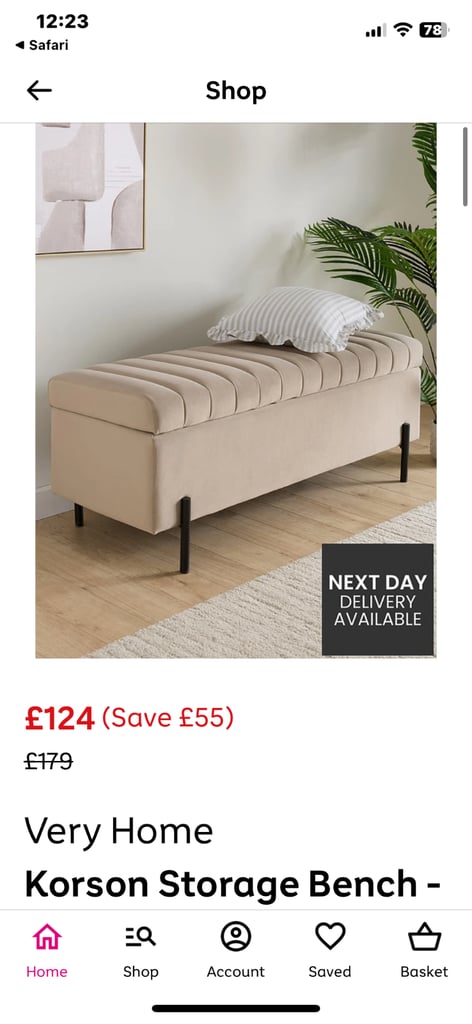 image for Brand new in box gas lift ottoman 