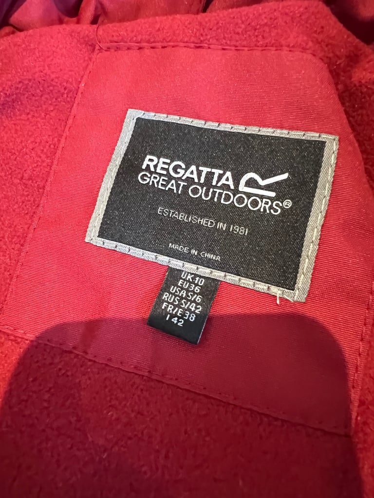 Regatta Lumexia III Waterproof Jacket – Delhi Red – Size 10 / S