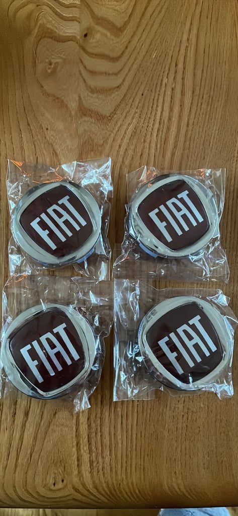 Fiat 60mm Hub Cap Emblem x 4