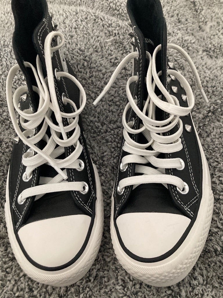 Converse All Star Chuck Taylor Black Studded trainers Size 3 | in Carlton  Colville, Suffolk | Gumtree