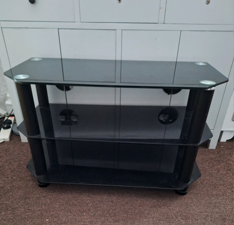 Black glass tv stand for Sale in Nottinghamshire | TV Mounts & Stands |  Gumtree