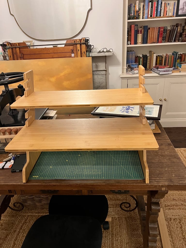 image for Adjustable bamboo standing desk 