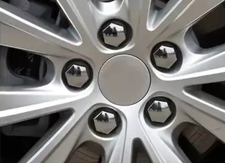  New Wheel Nut Cover Caps 17mm Chrome Silver 