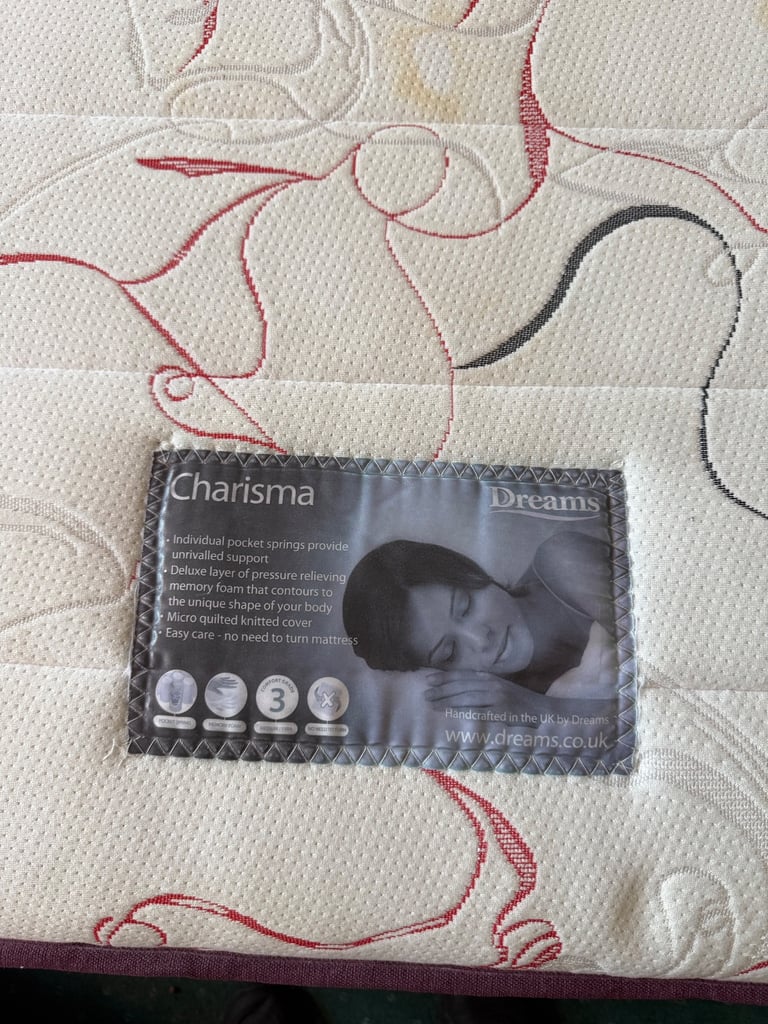 Single bed frame with mattress 