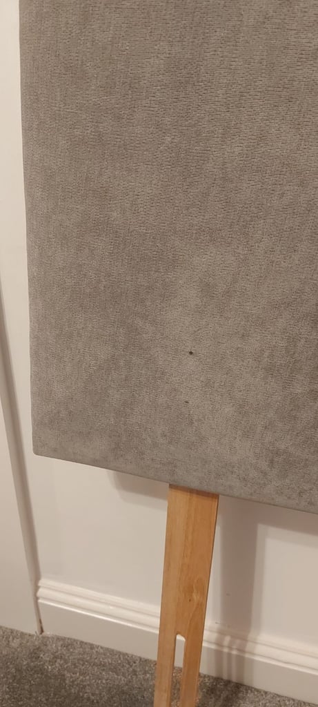 Grey rectangular headboard, plain, vgc, 4ft width