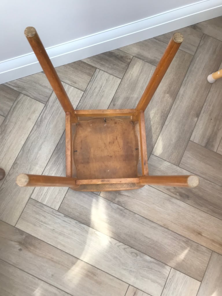 Vintage retro kitchen stool with vinyl top