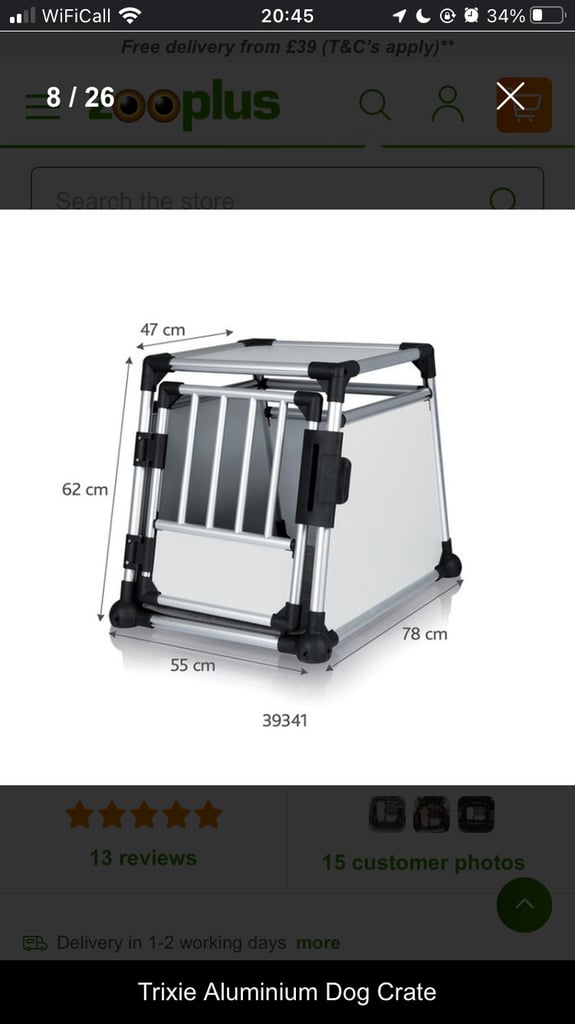 Dog car transport crate